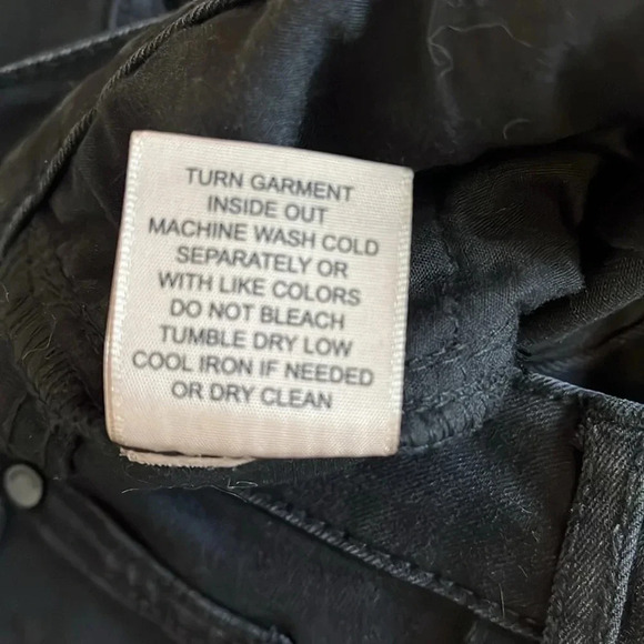 NWOT PHILOSOPHYFlared Solid Black Red Heart Pocket Mid-Rise Denim Jeans, Size 10 - Picture 8 of 10